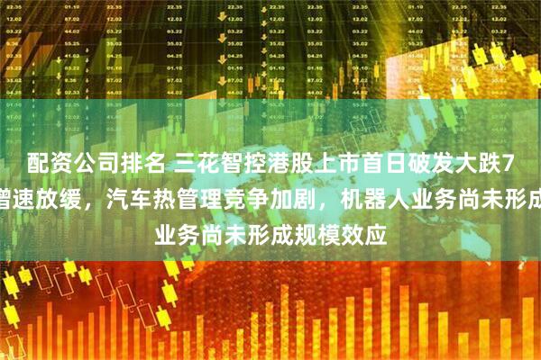 配资公司排名 三花智控港股上市首日破发大跌7%：业绩增速放缓，汽车热管理竞争加剧，机器人业务尚未形成规模效应
